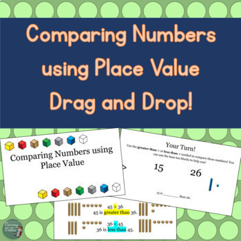 Preview of Digital Centers- Place Value Google Classroom Drag and Drop