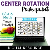 Digital Centers Rotation Chart with Timers - Small Group Rotation Display Slides