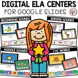 Digital Centers for Kindergarten ELA | Distance Learning