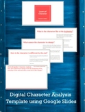 Digital Character Analysis Template Using Google Slides