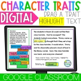 Digital Character Traits Reading Passages Highlighting Tex