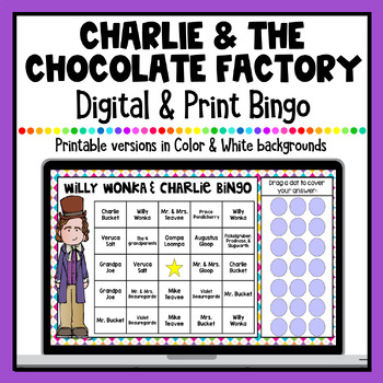 Digital Charlie and the Chocolate Factory Bingo | Print & Google Classroom