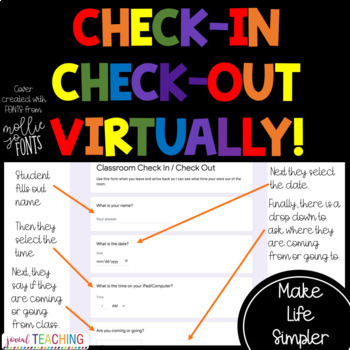 Preview of Digital Check-In / Check-Out for Students-Timestamped Tracking!