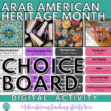 Digital Choice Board Activity: Arab American Heritage Mont
