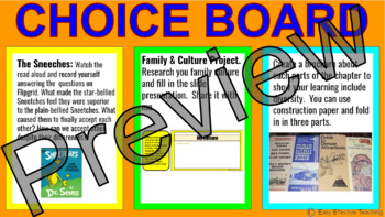 Preview of Digital Choice Board - Culture, Modern State History, Social Studies Activities