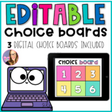 Digital Choice Board Editable Templates (Make Your Own)