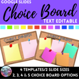 Digital Choice board: Cork board and post-its (2, 3, 4 & 5