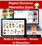 Digital Christmas Activities | Build a Character Winter - 