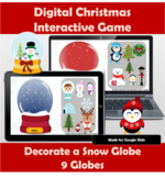 Digital Christmas Activities | Build a Snow Globe - 9 globes