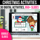Digital Christmas Activities Kindergarten Math Games for G