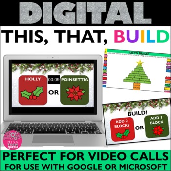Preview of Digital Christmas Activities This That BUILD Games Lego December No Prep