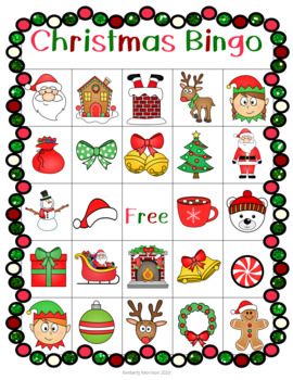 Digital Christmas Bingo-Virtual or Traditional by Kimberly Morrison