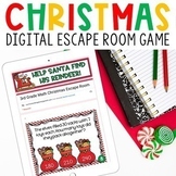 Digital Christmas Escape Room 3rd Grade Math Review for Go