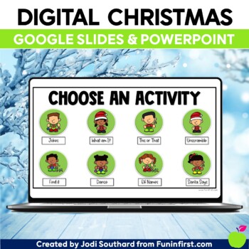 Preview of Digital Christmas Holiday Party | Games and Activities | Google Meet Zoom