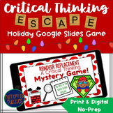 Digital Holiday Christmas Reindeer  Escape Room Vocabulary