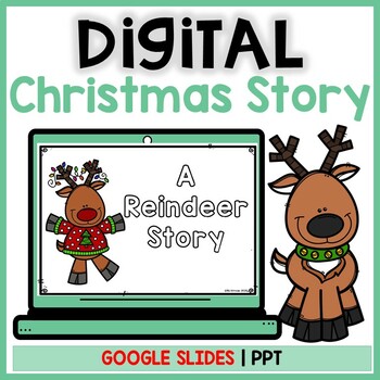 Preview of Digital Christmas Story Reading Comprehension | Reindeer