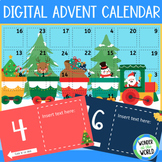 Christmas countdown digital advent calendar for PowerPoint