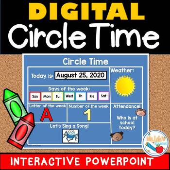 Preview of Digital Circle Time (Editable PowerPoint) --Great for Virtual Learning
