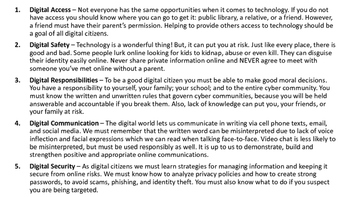 digital citizenship essay ideas