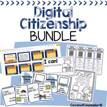 Preview of Digital Citizenship Bundle | Games, Activities, Coloring Pages