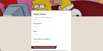 Preview of Digital Citizenship / Digital Safety with The Simpsons