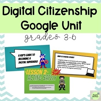 Preview of Digital Citizenship Google Unit | Distance Learning | Google Slides