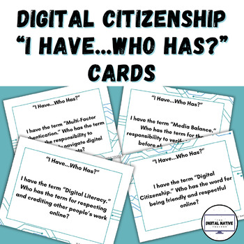 Preview of Digital Citizenship "I Have...Who Has?" Cards