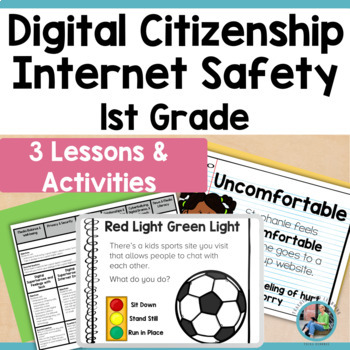 Preview of Digital Citizenship & Internet Safety Lesson Plans and Activities for 1st Grade