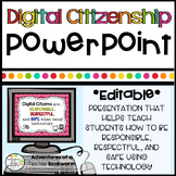 Digital Citizenship & Internet Safety PowerPoint- Editable
