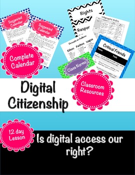 Preview of Digital Citizenship: Is digital access a right? (PBL)