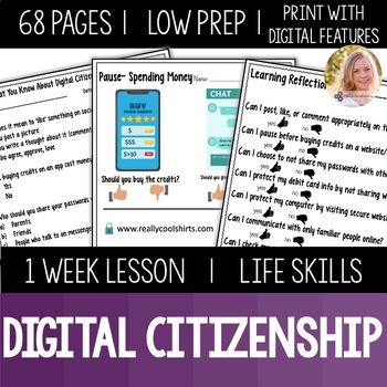 Preview of Digital Citizenship Lesson Functional Life Skills Special Ed