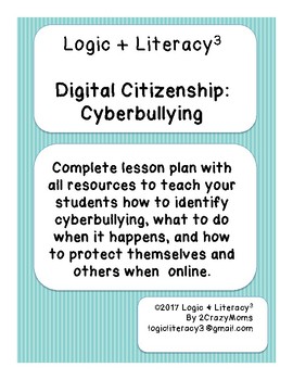 Preview of Digital Citizenship Lesson Plan: Cyberbullying