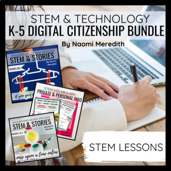 Preview of Digital Citizenship Lessons Elementary | STEM and Hands-On Learning