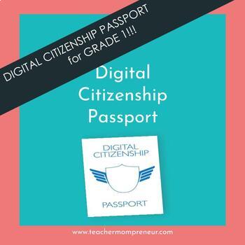 Preview of Digital Citizenship Passport for Grade 1