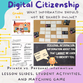Digital Citizenship: Personal vs. Private Information