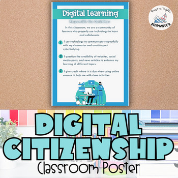 Preview of Digital Citizenship Poster Anchor Chart for Middle and High School