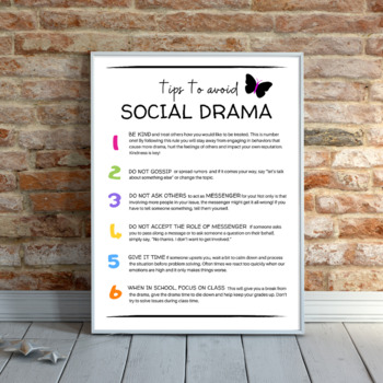 Preview of Digital Citizenship Posters: How to Avoid Social Media Drama