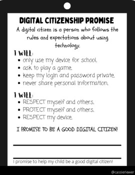Preview of Digital Citizenship Promise