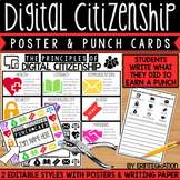 Digital Citizenship Posters and Punch Cards - Editable