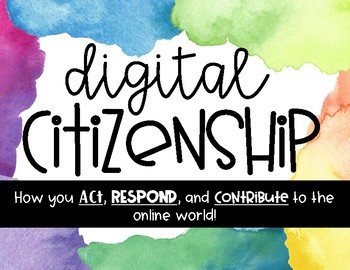 Preview of Digital Citizenship Rule Posters and Discussion Cards