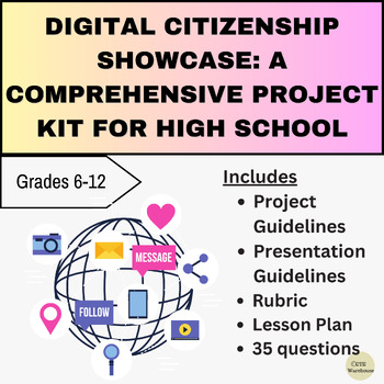 Preview of Digital Citizenship Showcase: Comprehensive Project Kit for 6-12 | Cybersecurity