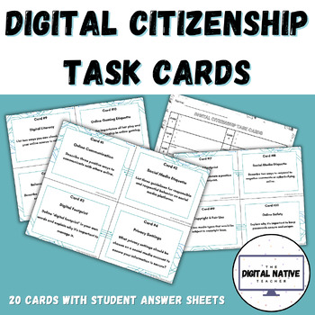 Preview of Digital Citizenship Task Cards