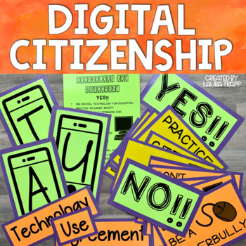 Preview of Digital Citizenship Technology Use Agreement Library Bulletin Board