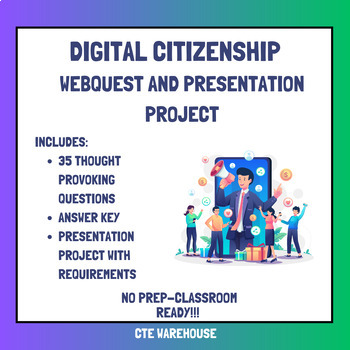 Preview of Digital Citizenship WebQuest and Media Piece Project
