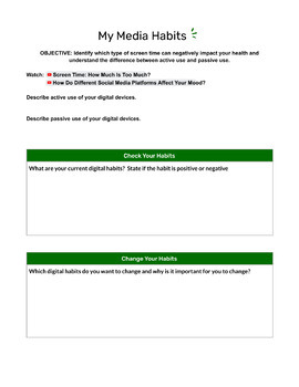 Preview of Digital Citizenship Worksheets (Unit 1)