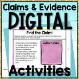 Claims and Evidence Digital Activities for Google Classroom