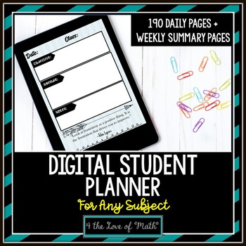 Preview of Digital Student Planner