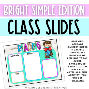 Preview of Digital Class Slides | Bright Edition | For Google Slides | Agenda Slides