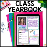 Digital Class Yearbook Project End of School Year Activity