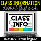 Digital Classroom Class Information Flipbook Slideshow